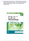 Test Bank For Introduction to Clinical Pharmacology 10th Edition By Constance Visovsky, Cheryl Zambroski, Shirley Hosler 9780323755351 Chapter 1-20 Complete Guide LATEST 2024