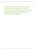 AORN Periop 101 Final Exam Study Guide /AORN PERIOP 101 FINAL EXAM Study Guide QUESTIONS AND ANSWERS 2022-2025 VERIFIED ANSWERS BY EXPERT