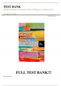 Test Bank For Advanced Health Assessment & Clinical Diagnosis in Primary Care 7th Edition||ISBN NO:10,0323832067||ISBN NO:13,978-0323832069||All Chapters||Latest Update||Complete Guide A+