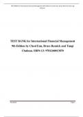 TEST BANK for International Financial Management 9th Edition by Cheol Eun, Bruce Resnick A+