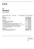 AQA АS BUSINESS Pаper 1 Business 1 QUESTION PAPER JUNE 2023