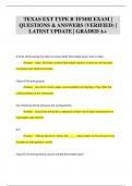 TEXAS EXT TYPE B TFM02 EXAM |  QUESTIONS & ANSWERS (VERIFIED) |  LATEST UPDATE | GRADED A+