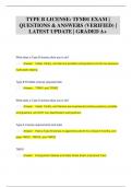TYPE B LICENSE: TFM01 EXAM |  QUESTIONS & ANSWERS (VERIFIED) |  LATEST UPDATE | GRADED A+