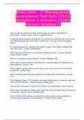 WGU C954 - IT Management Assessment Test Quiz (2024) Questions & Answers {100% Correct Solutions}