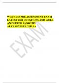 WGU C213 PRE ASSESSMENT EXAM  LATEST 2024 QUESTIONS AND WELL  ANSWERED ANSWERS  ALREADYIGRADED A+