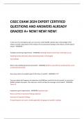 CISEC EXAM 2024 EXPERT CERTIFIED QUESTIONS AND ANSWERS ALREADY GRADED A+ NEW! NEW! NEW! 