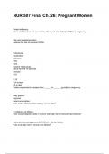 NUR 507 Final Ch. 26: Pregnant Women 2024/2025 already graded A+