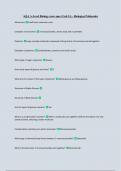 AQA A-Level Biology (new spec) Unit 1A - Biological Molecules 