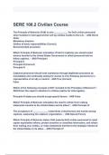 SERE 100.2 Civilian Course Exam Questions with correct Answers 2024/2025( A+ GRADED 100% VERIFIED).