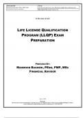 Life License Qualification Program (LLQP) Exam Preparation