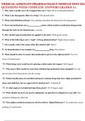 MEDICAL ASSISTANT PHARMACOLOGY MODULE TEST 2024  QUESTIONS WITH COMPLETE ANSWERS GRADED A+ 