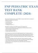 FNP PEDIATRIC EXAM TEST BANK COMPLETE (2024)