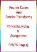 Fourier Series And Fourier Transforms  Notes,  Concepts  And  Assignment Pdf( 75 Pages)