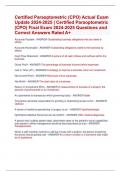 Certified Paraoptometric (CPO) Actual Exam Update 2024-2025 | Certified Paraoptometric  (CPO) Final Exam 2024-2025 Questions and  Correct Answers Rated A+