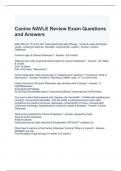 Canine NAVLE Review Exam Questions and Answers- Graded A