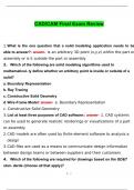 CAD/CAM Final Exam Review Exam Questions and Answers (Graded A)