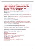 Georgette Review Exam Update 2024- 2025 | Georgette Review Actual Exam  Update 2024-2025 Questions and  Correct Answers Rated A+