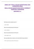 2560 AET FINAL EXAM QUESTIONS AND  ANSWERS 2024  REAL EXAM QUESTIONS WITH CORRECT  VERIFIED ANSWERS  GRADED A+ 