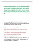 ATI RN FUNDAMENTALS/ATI RN FUNDAMENTALS  PROCTORED EXAM LATEST UPDATE 2024 EXACT  QUESTIONS AND CORRECT ANSWERS(DETAILED  ANSWERS)WITH RATIONALES|ALREADY GRADED  A+