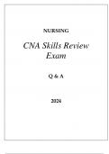 NURSING CNA SKILLS REVIEW EXAM Q & A 2024