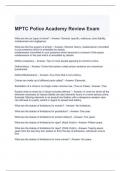 MPTC Police Academy Review Exam Questions and Answers