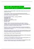 MPTC MV LAW BRIDGE EXAM QUESTIONS WITH CORRECT ANSWERS