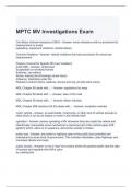 MPTC MV Investigations Exam 2024 Questions and Answers 