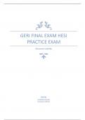 Geri Final Exam HESI practice exam