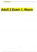 NR 341 COMPLEX ADULT HEALTH NEURO EXAM QUESTIONS WITH 100% SOLVED SOLUTIONS| VERIFIED ANSWERS