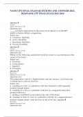 NASM CPT FINAL EXAM QUESTIONS AND ANSWERS 2022- 2024/NASM CPT FINAL EXAM 2022-2024 Question 1 Correct Mark 1.00 out of 1.00 Question text would be appropriate at the power level (phase 5) of theOPT model or before athletic competition. Select one: a. Corr