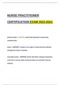 NURSE PRACTITIONER  CERTIFICATION EXAM 2023-2024.