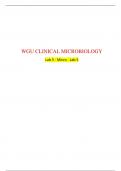 WGU CLINICAL MICROBIOLOGY Lab 5 - Micro - Lab 5