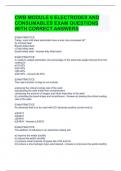CWB MODULE 6 ELECTRODES AND CONSUMABLES EXAM QUESTIONS WITH CORRECT ANSWERS