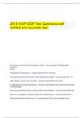   2018 IHOP SOP Test Questions well verified and accurate test.