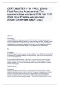 CERT_MASTER 1101 - WGU (D316) Final Practice Assessment (The questions here are from D316 / A+ 1101 WGU Final Practice Assessment (RIGHT ANSWERS ONLY) 2024