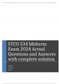 STCO 534 Midterm Exam 2024 Actual Questions and Answers with complete solution