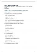 Solution Manual For Leadership Theory, Application, & Skill Development 7th Edition by Robert N. Lussier, Christopher F. Achua Chapter 1-12