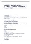 WGU D254 - Learning Checks (Questions + Answers) Solved 100% Correct, 2024!!