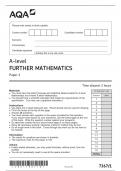 AQA A-level FURTHER MATHEMATICS 7367/2 Paper 2 Question Paper & Mark scheme (Merged) June 2023 [VERIFIED]