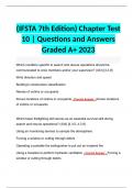 (IFSTA 7th Edition) Chapter Test 10 | Questions and Answers Graded A+ 2023