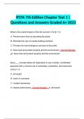 IFSTA 7th Edition Chapter Test 1 | Questions and Answers Graded A+ 2023