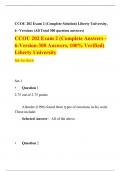 CCOU 202 Exam 1, Exam 2, Exam 4 (Each Multiple  Versions), Liberty University