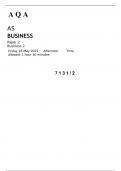 AQA AS Level Business paper 2 Question paper June 2023