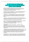 FL DCF Child Care Behavioral Observation and Screening (BOSR) (exam) 100% VERIFIED