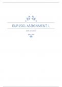 EUP1501  ASSIGNMENT 1 QUIZ SEMESTER 1 ANSWERS 2024