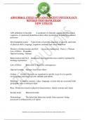 ABNORMAL CHILD AND ADOLESCENT PSYCHOLOGY  REVISED TEST-BANK EXAM  NEW UPDATE    