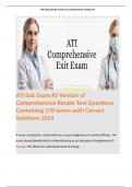 ATI Exit Exam #2 Version of Comprehensive Retake Test Questions Containing 178 terms with Correct Solutions 2024