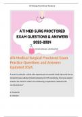 ATI Medical Surgical Proctored Exam Practice Questions and Answers Updated 2024. 
