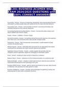 C201 BUSINESS ACUMEN WGU EXAM 2024/2025 QUESTIONS with 100% CORRECT ANSWERS