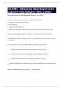 (OLERE) - Oklahoma State Board Exam Question And Answers 100% Correct